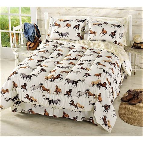 horse themed comforter sets|queen size horse bedding girls.